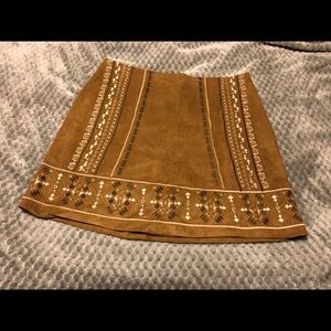 Suede Skirt
